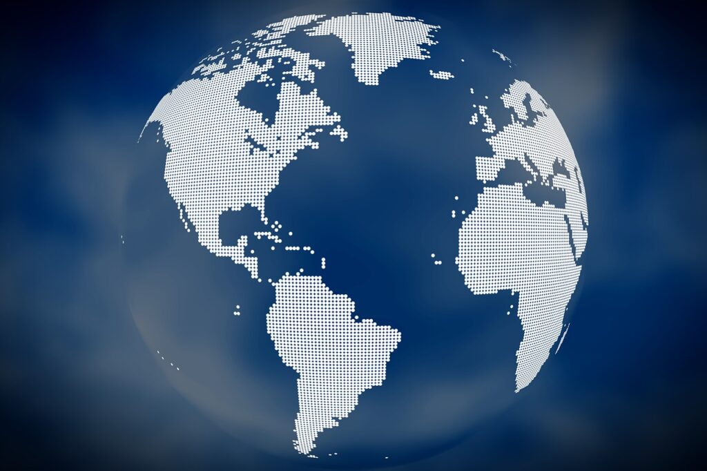 planet, earth, grid